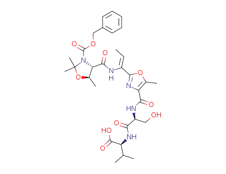 2-{N-Cbz-N,O-isopropylidene-L-Thr-[(Z)-1-amino-1-propenyl]}-5-methyloxazole-4-carbonyl-L-Ser-L-Val-OH