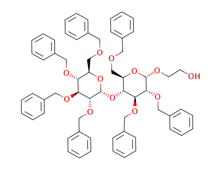 2-hydroxyethyl 2,3,6-tri-O-benzyl-4-O-(2,3,4,6-tetra-O-benzyl-α-D-glucopyranosyl)-α-D-glucopyranoside