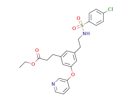 Benzenepropanoic acid,
3-[2-[[(4-chlorophenyl)sulfonyl]amino]ethyl]-5-(3-pyridinyloxy)-, ethyl
ester