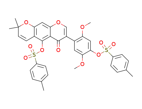7-<2,5-dimethoxy-4-(tosyloxy)phenyl>-2,2-dimethyl-5-tosyloxy-2H,6H-benzo<1,2-b:5,4-b'>dipyran-6-one