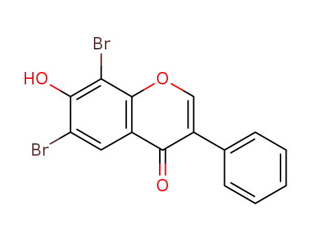 Molecular Structure of 19816-36-5 (6,8-dibromo-7-hydroxyisoflavone)