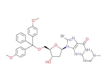 8-Bromo-5'-O-(dimethyoxytrityl)-N2-(dimethyl-aminomethylidene)-2'-deoxyguanosine