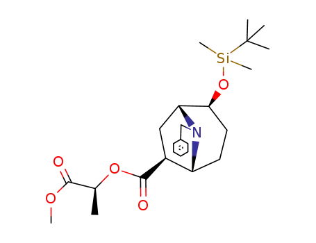(S)-1-(Methoxycarbonyl)etyl 8-benzyl-2-exo-<(tert-butyldimethylsilyl)oxy>-8-azabicyclo<3.2.1>octane-6-exo-carboxylate