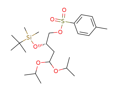 Molecular Structure of 169522-71-8 ((S)-3-<(tert-Butyldimethylsilyl)oxy>-4-(tosyloxy)butanal diisopropyl acetal)