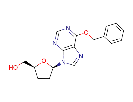 2-Furanmethanol, tetrahydro-5-[6-(phenylmethoxy)-9H-purin-9-yl]-,
(2S,5R)-