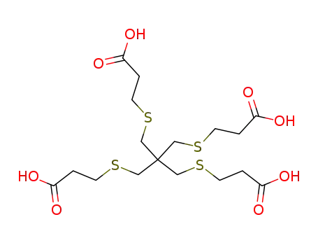 Molecular Structure of 192770-40-4 (Propanoic acid,
3,3'-[[2,2-bis[[(2-carboxyethyl)thio]methyl]-1,3-propanediyl]bis(thio)]bis-)