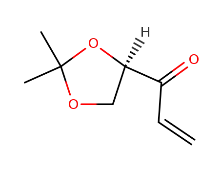 Molecular Structure of 25691-80-9 (2-Propen-1-one, 1-(2,2-dimethyl-1,3-dioxolan-4-yl)-, (R)-)