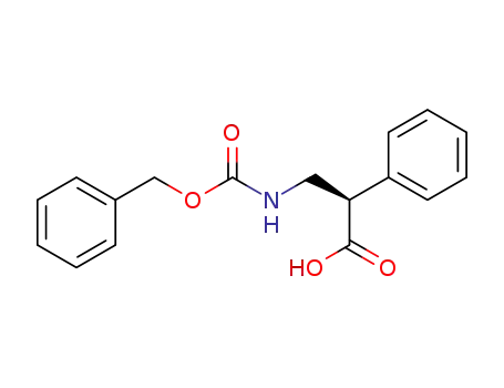 Molecular Structure of 1040-59-1 ((R)-3-(BENZYLOXYCARBONYLAMINO)-2-PHENYLPROPANOIC ACID)