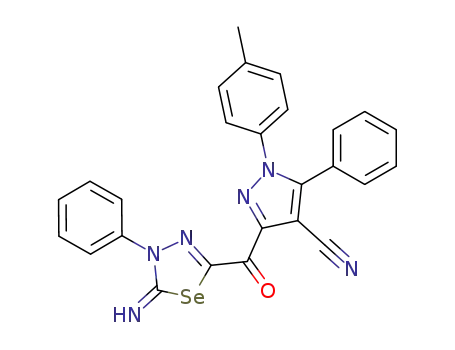 3-(5-Imino-4-phenyl-4,5-dihydro-[1,3,4]selenadiazole-2-carbonyl)-5-phenyl-1-p-tolyl-1H-pyrazole-4-carbonitrile