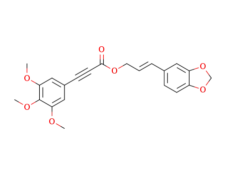 (E)-3-(benzo[d][1,3]dioxol-5-yl)allyl 3-(3,4,5-trimethoxyphenyl)propiolate