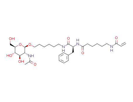 6-Acryloylamino-hexanoic acid {(S)-1-[6-((2R,3R,4R,5S,6R)-3-acetylamino-4,5-dihydroxy-6-hydroxymethyl-tetrahydro-pyran-2-yloxy)-hexylcarbamoyl]-2-phenyl-ethyl}-amide