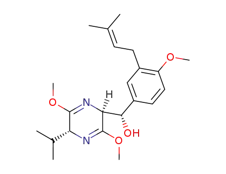 (S)-((2S,5R)-5-Isopropyl-3,6-dimethoxy-2,5-dihydro-pyrazin-2-yl)-[4-methoxy-3-(3-methyl-but-2-enyl)-phenyl]-methanol