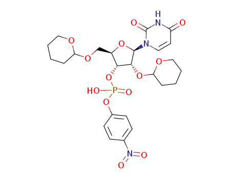4-nitrophenyl 2',5',-di-O-tetrahydropyranyluridine-3'-phosphate