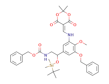 5-[5-[2-(benzyloxycarbonylamino)-1-(tert-butyldimethylsilyloxy)ethyl]-3-benzyloxy-2-methoxyphenylaminomethylene]-2,2-dimethyl-1,3-dioxane-4,6-dione