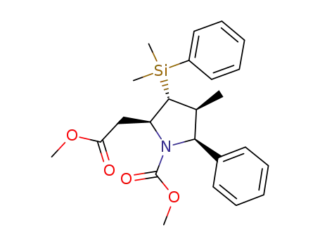 (2S,3R,4S,5S)-3-(dimethylphenyl)silane-4-methyl-5-phenyl-pyrrolidine-N-methylcarbamate-2-acetic acid methyl ester