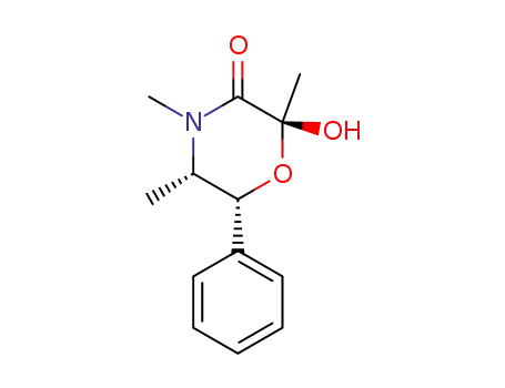 3-Morpholinone, 2-hydroxy-2,4,5-trimethyl-6-phenyl-, (2S,5S,6R)-