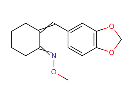 Cyclohexanone, 2-(1,3-benzodioxol-5-ylmethylene)-, O-methyloxime