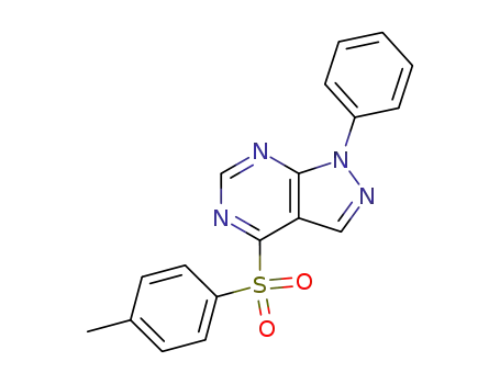 1H-Pyrazolo[3,4-d]pyrimidine, 4-[(4-methylphenyl)sulfonyl]-1-phenyl-