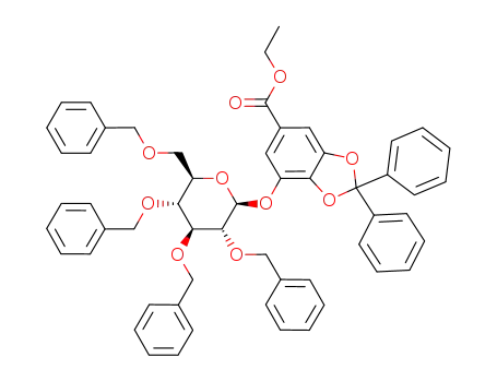 ethyl 3,4-(diphenylmethylendioxy)-5-(2,3,4,6-tetra-O-benzyl-β-D-glucopyranosyloxy)benzoate