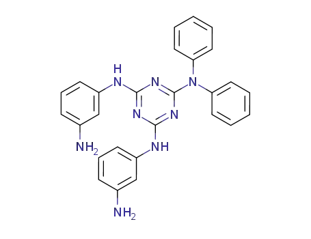Molecular Structure of 33933-66-3 (N,N'-Bis(3-aminophenyl)-N'',N''-diphenyl-1,3,5-triazine-2,4,6-triamine)