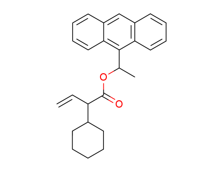 Molecular Structure of 114086-99-6 (Cyclohexaneacetic acid, a-ethenyl-, 1-(9-anthracenyl)ethyl ester)