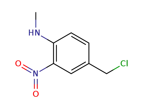 Molecular Structure of 130597-56-7 (4-(Chloromethyl)-N-methyl-2-nitroaniline)
