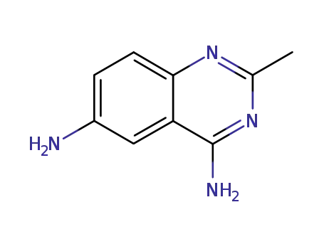 Molecular Structure of 90558-57-9 (4,6-Quinazolinediamine, 2-methyl-)