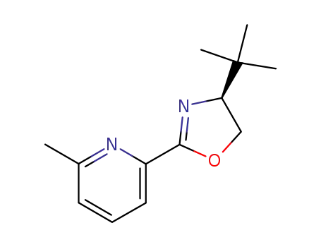 Molecular Structure of 199277-80-0 ((S)-2-[4-(1,1-Dimethylethyl)-4,5-dihydro-2-oxazolyl]-6-methylpyridine)