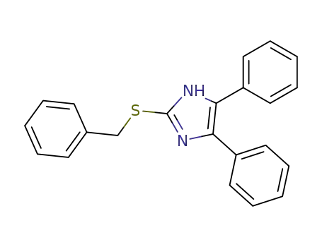 Molecular Structure of 50596-61-7 (1H-Imidazole, 4,5-diphenyl-2-[(phenylmethyl)thio]-)