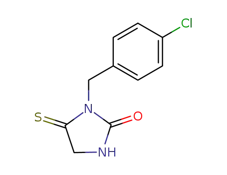 Molecular Structure of 170462-10-9 (2-Imidazolidinone, 1-[(4-chlorophenyl)methyl]-5-thioxo-)