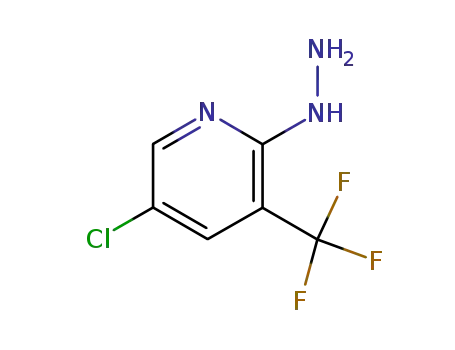 Molecular Structure of 129015-69-6 (1-[5-Chloro-3-(trifluoromethyl)-2-pyridyl]hydrazine)