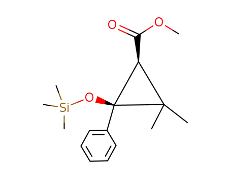Molecular Structure of 80737-56-0 (Cyclopropanecarboxylic acid,
2,2-dimethyl-3-phenyl-3-[(trimethylsilyl)oxy]-, methyl ester, cis-)