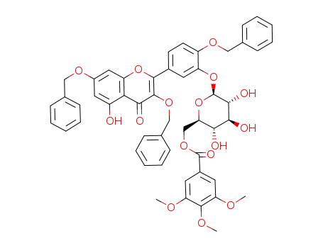 3,7-bis(benzyloxy)-2-{4-(benzyloxy)-3-{[6-O-(3,4,5-trimethoxybenzoyl)-β-D-glucopyranosyl]oxy}phenyl}-5-hydroxy-4H-1-benzopyran-4-one