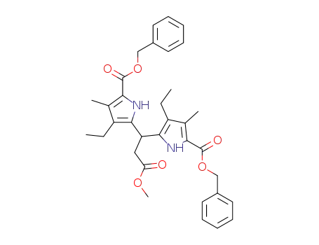 Dibenzyl 3,7-diethyl-5-methoxycarbonylmethyl-2,8-dimethyldihydrodipyrrin-1,9-dicarboxylate