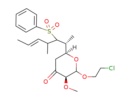 (3R,6S)-6-((E)-(R)-2-Benzenesulfonyl-1,3-dimethyl-hex-4-enyl)-2-(2-chloro-ethoxy)-3-methoxy-tetrahydro-pyran-4-one