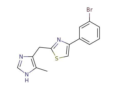 4-(3-bromophenyl)-2-<<4(5)-methyl-5(4)-imidazolyl>methyl>thiazole