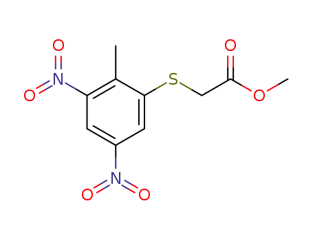Molecular Structure of 321596-17-2 (2,4-dinitro-6-[(methoxycarbonyl)methylthio]toluene)
