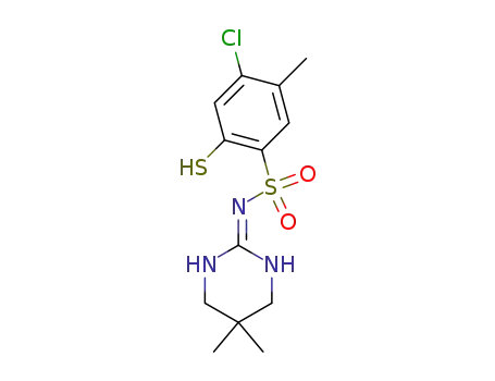Molecular Structure of 188717-81-9 (2-(4-chloro-5-methyl-2-mercaptobenzenesulfonylimino)-5,5-dimethylhexahydropyrimidine)