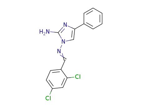 Molecular Structure of 185422-36-0 (N<sup>1</sup>-[1-(2,4-Dichloro-phenyl)-meth-(E)-ylidene]-4-phenyl-imidazole-1,2-diamine)