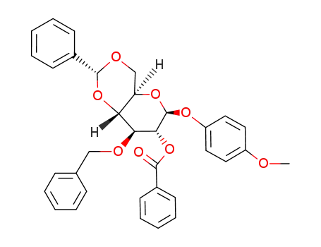 4-Methoxyphenyl 2-O-benzoyl-3-O-benzyl-4,6-O-benzylidene-β-D-glucopyranoside