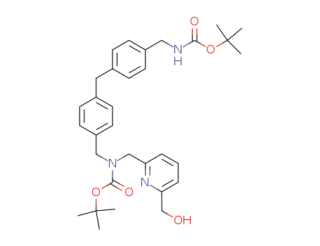{4-[4-(tert-Butoxycarbonylamino-methyl)-benzyl]-benzyl}-(6-hydroxymethyl-pyridin-2-ylmethyl)-carbamic acid tert-butyl ester