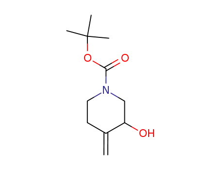 Molecular Structure of 159635-22-0 (tert-butyl3-hydroxy-4-methyleneiperidine-1-carboxylate)