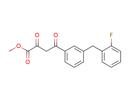4-[3-(2-fluorobenzyl)phenyl]-2,4-dioxobutyric acid methyl ester