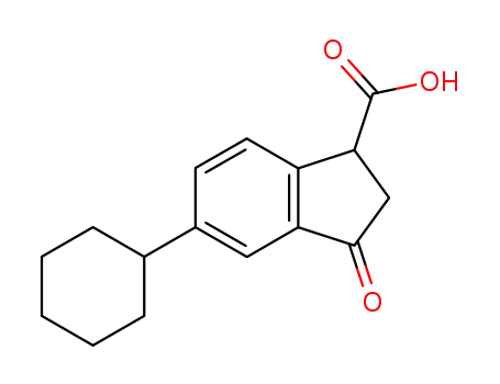 1H-Indene-1-carboxylic acid, 5-cyclohexyl-2,3-dihydro-3-oxo-