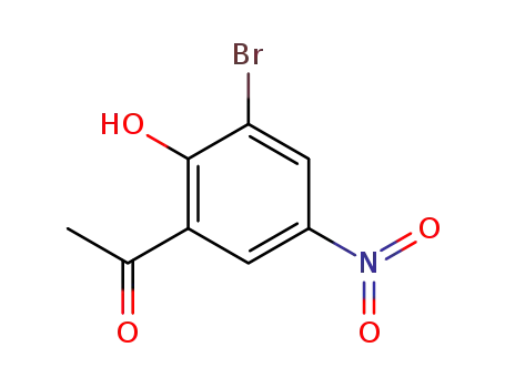 Molecular Structure of 90004-97-0 (Ethanone, 1-(3-bromo-2-hydroxy-5-nitrophenyl)-)