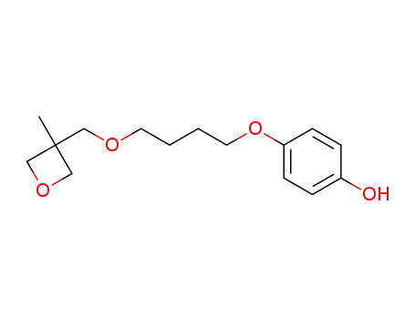 Molecular Structure of 163009-96-9 (Phenol, 4-[4-[(3-methyl-3-oxetanyl)methoxy]butoxy]-)