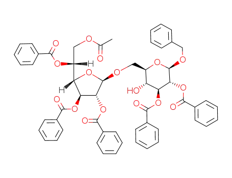 benzyl 6-O-acetyl-2,3,5-tri-O-benzoyl-β-D-galactofuranosyl-(1->6)-2,3-di-O-benzoyl-β-D-glucopyranoside