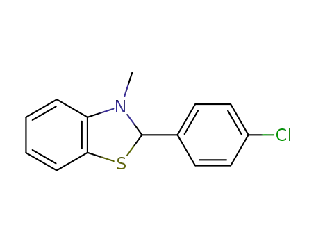 Molecular Structure of 56864-78-9 (Benzothiazole, 2-(4-chlorophenyl)-2,3-dihydro-3-methyl-)