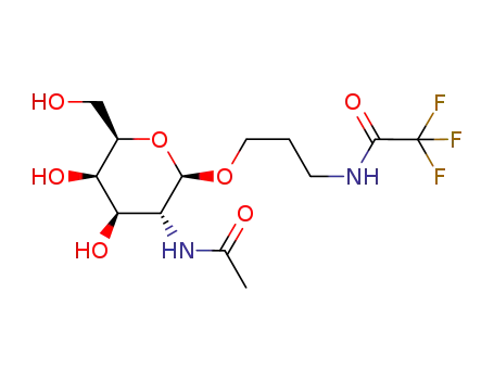 Molecular Structure of 122998-73-6 (trifluoroacetamidopropyl-2-acetamido-2-deoxygalactopyranoside)