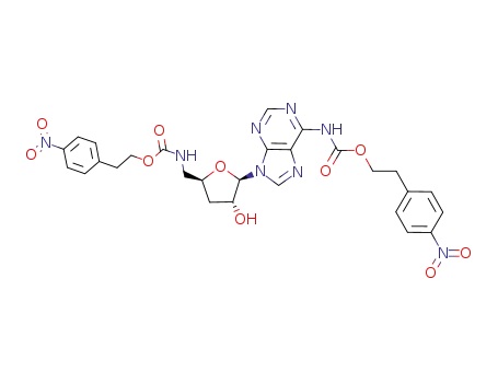 3',5'-dideoxy-N<sup>6</sup>-<2-(4-nitrophenyl)ethoxycarbonyl>-5'-<<2-(4-nitrophenyl)ethoxycarbonyl>amino>adenosine